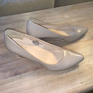 Nine West Nude Patent Wedge